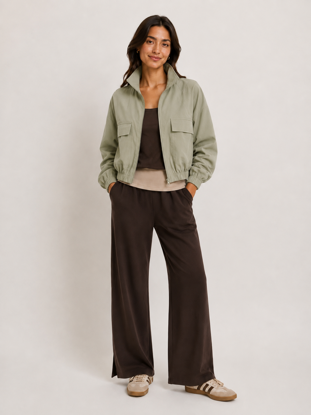 Shasha Bomber Jacket- Sage