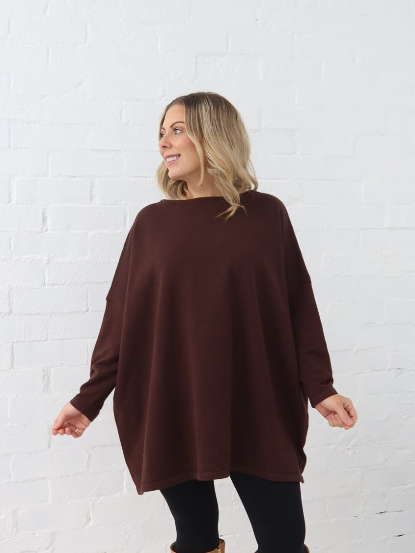 Avery Knit -Chocolate