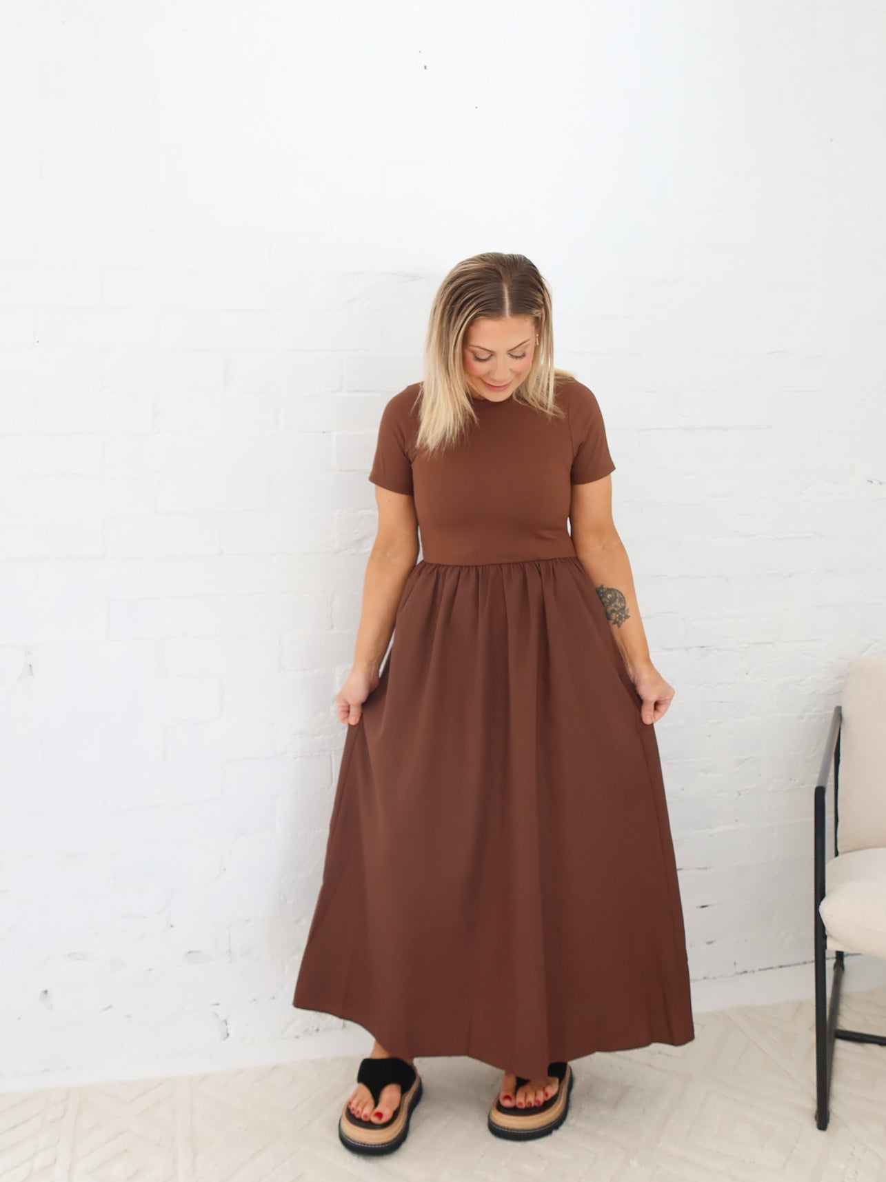 Isla Dress- Walnut