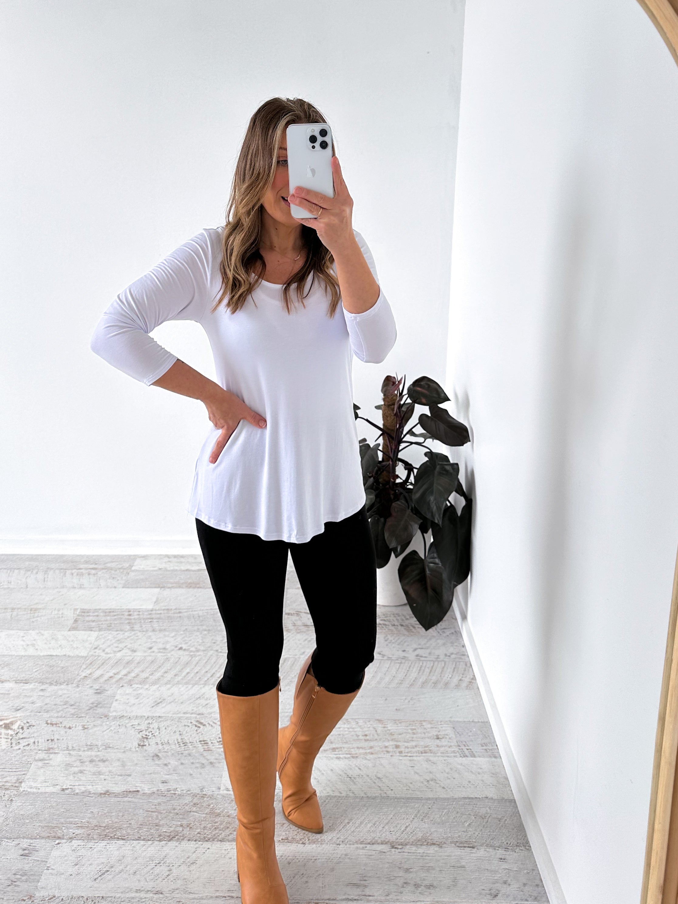 Lynette Long Sleeve Top - White