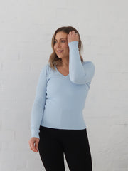 Dawson Knit Top - Powder Blue