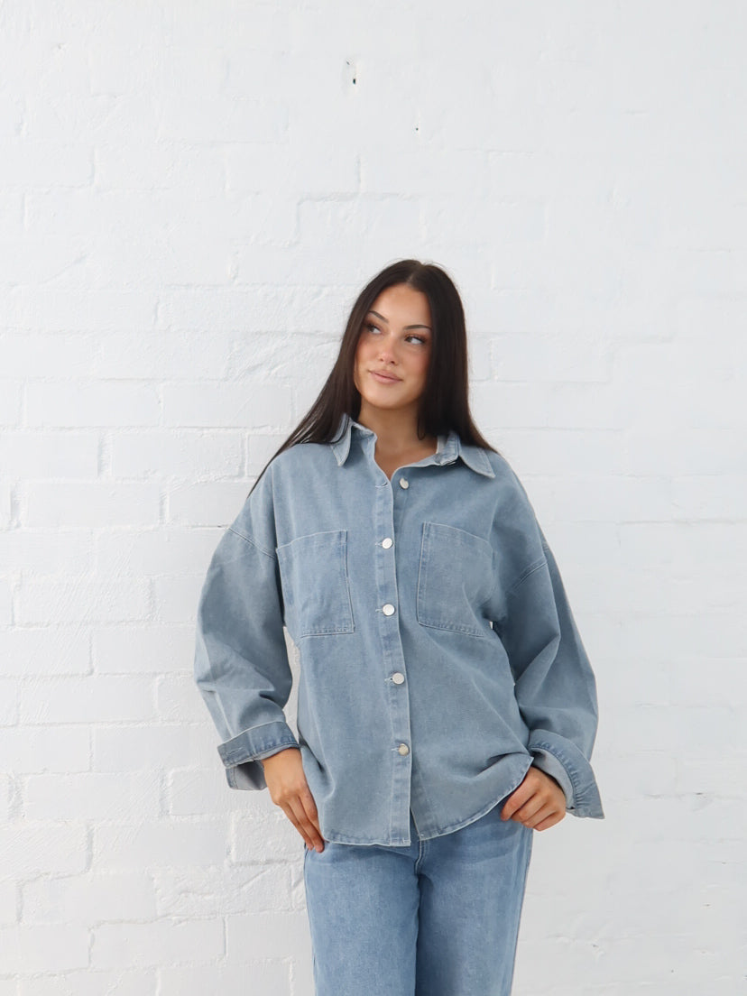 Danbury Shacket - Blue