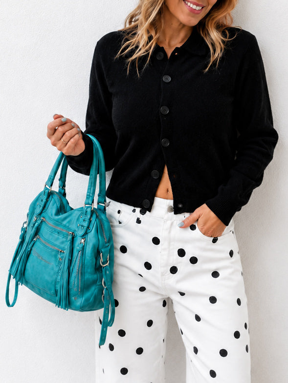 The Stevie Bag- Aqua