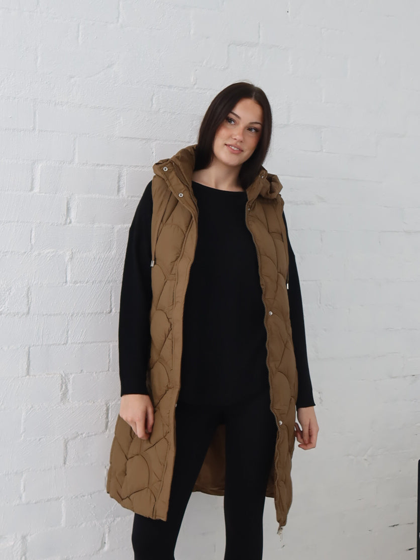 Miranda Longline Vest- Bronze