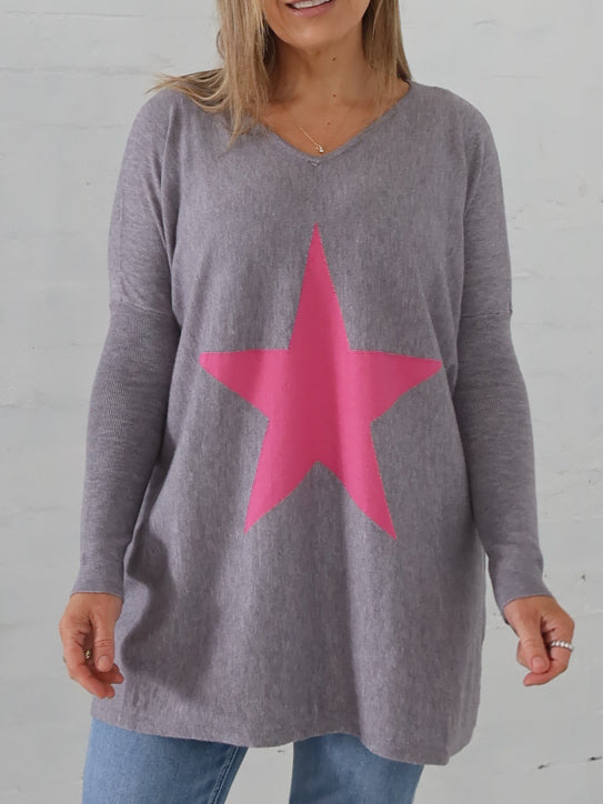 Maeve Star Knit - Grey