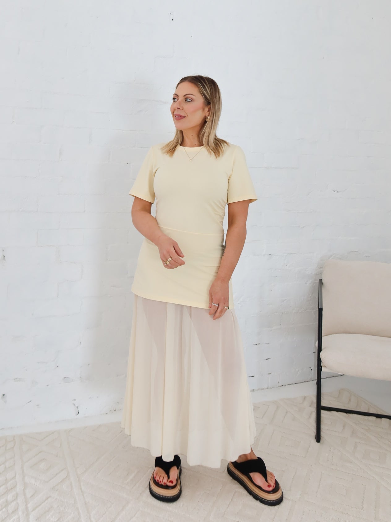 Sofia Dress- Butter Yellow