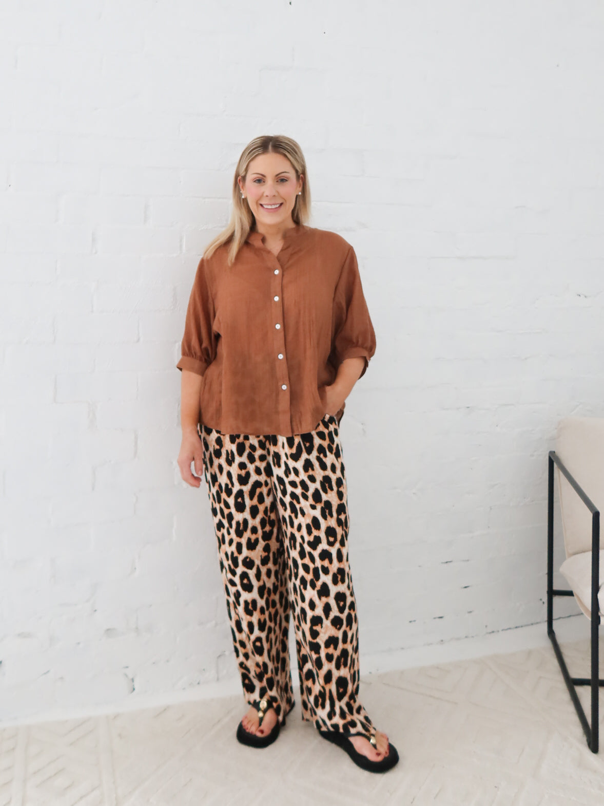 Hadley Pants - Light Leopard
