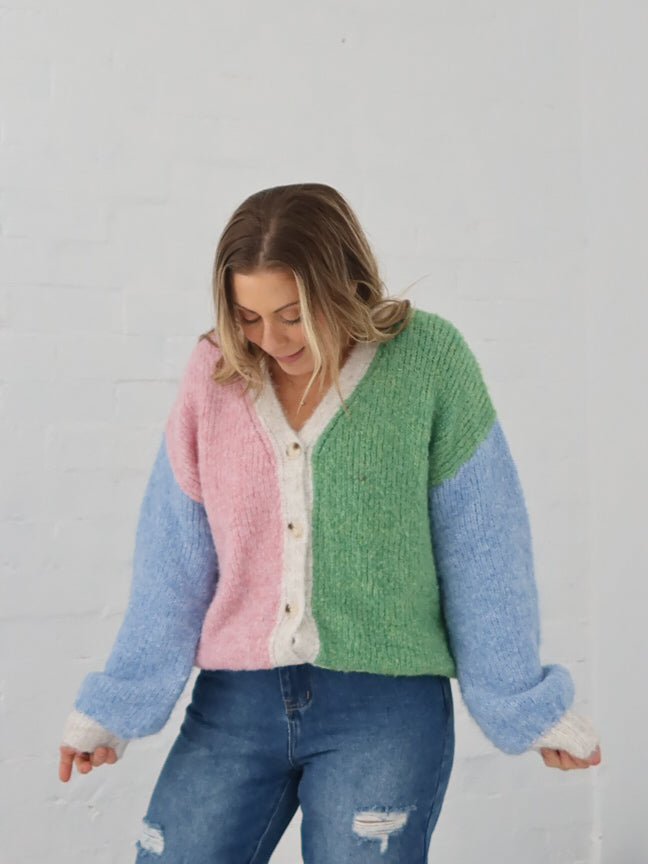 Gemma Cardigan-Multi Green