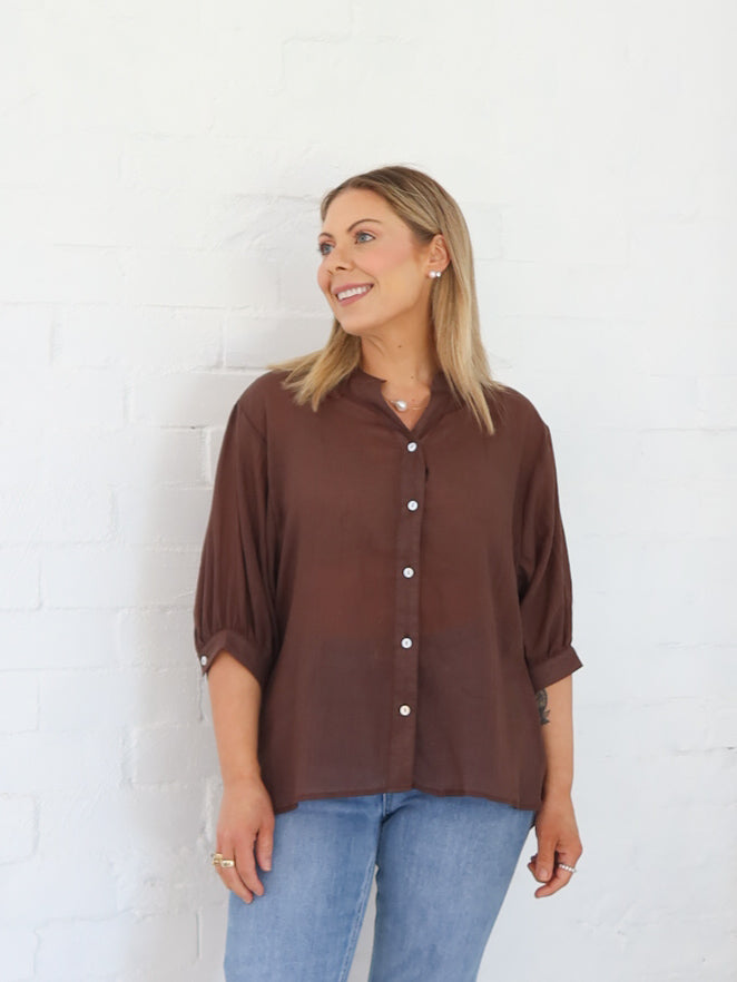 Mimi Blouse - Chocolate