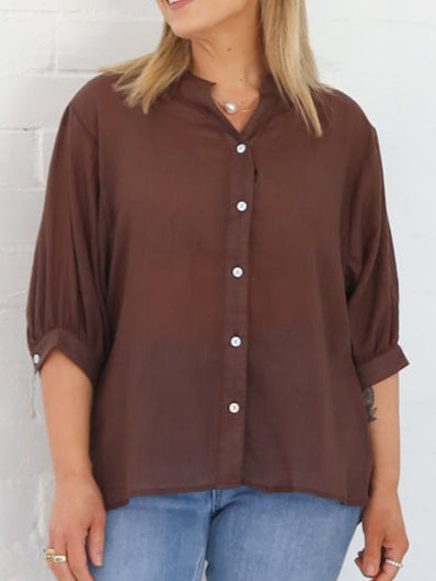 Mimi Blouse - Chocolate