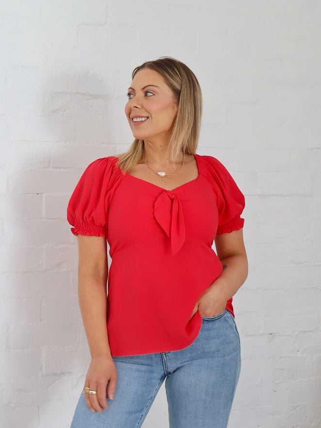 Estella Top- Red