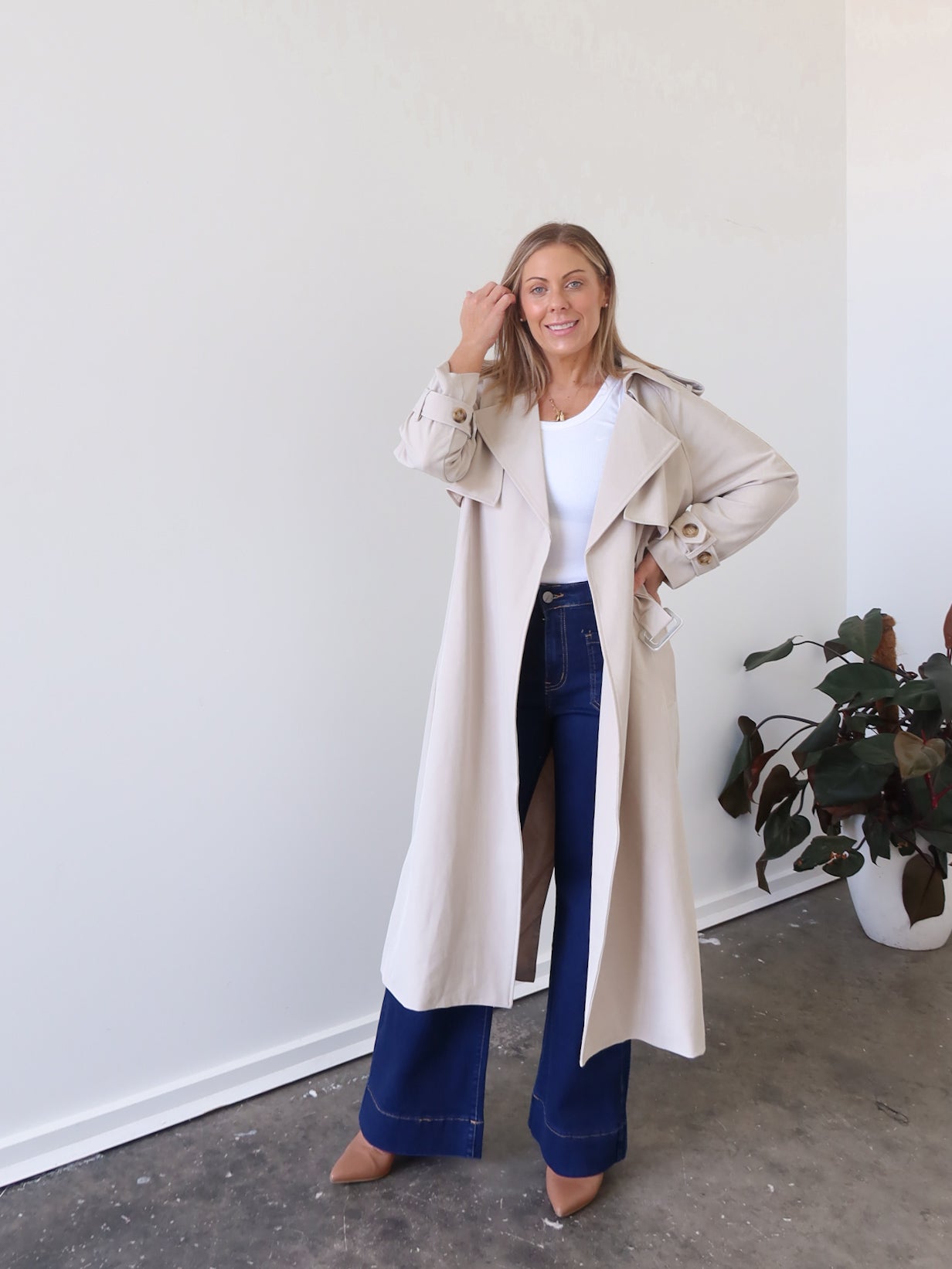 Farrah Trench Coat - Natural