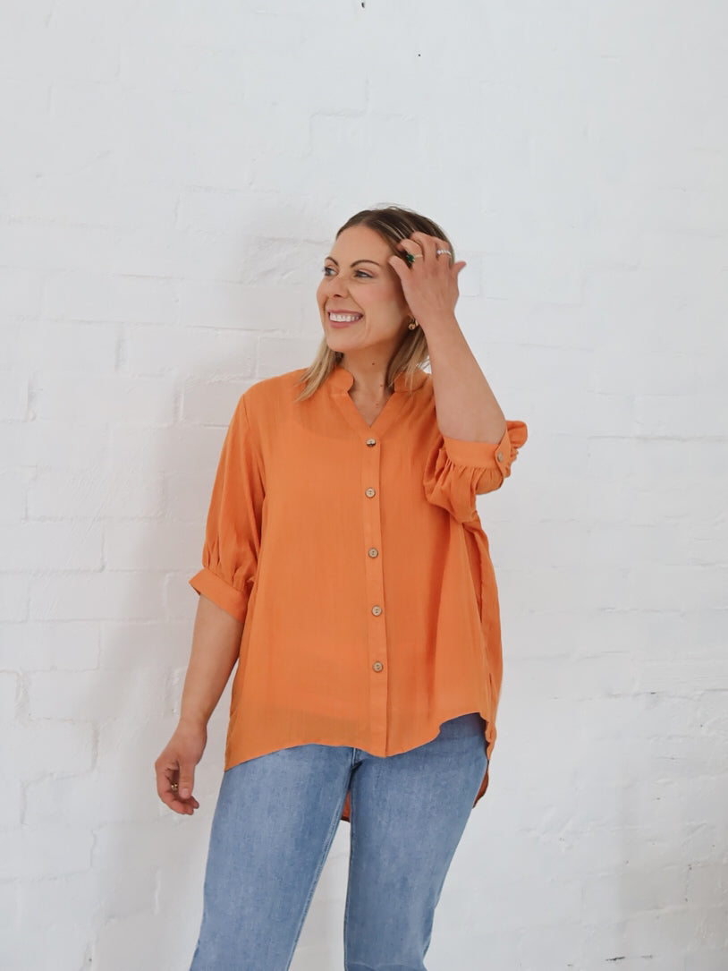 Effy Blouse- Burnt Orange
