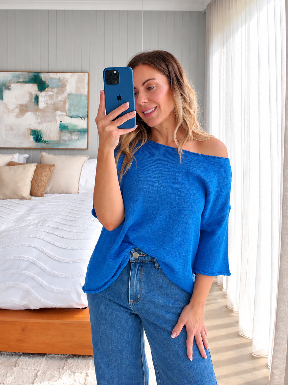 Chloe Top- Cobalt