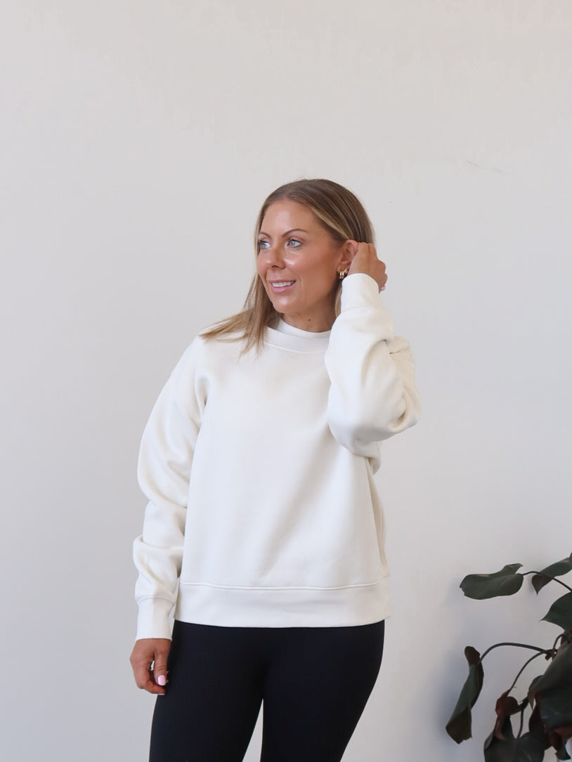 Gracie Relaxed Crew - Ecru