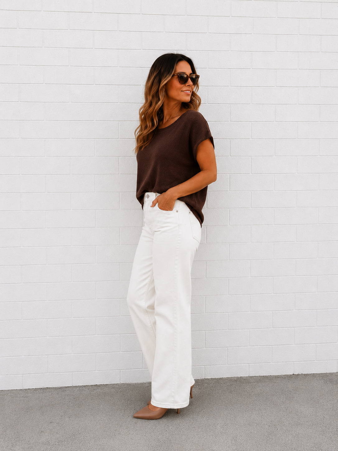 Mariah Knit Top - Chocolate