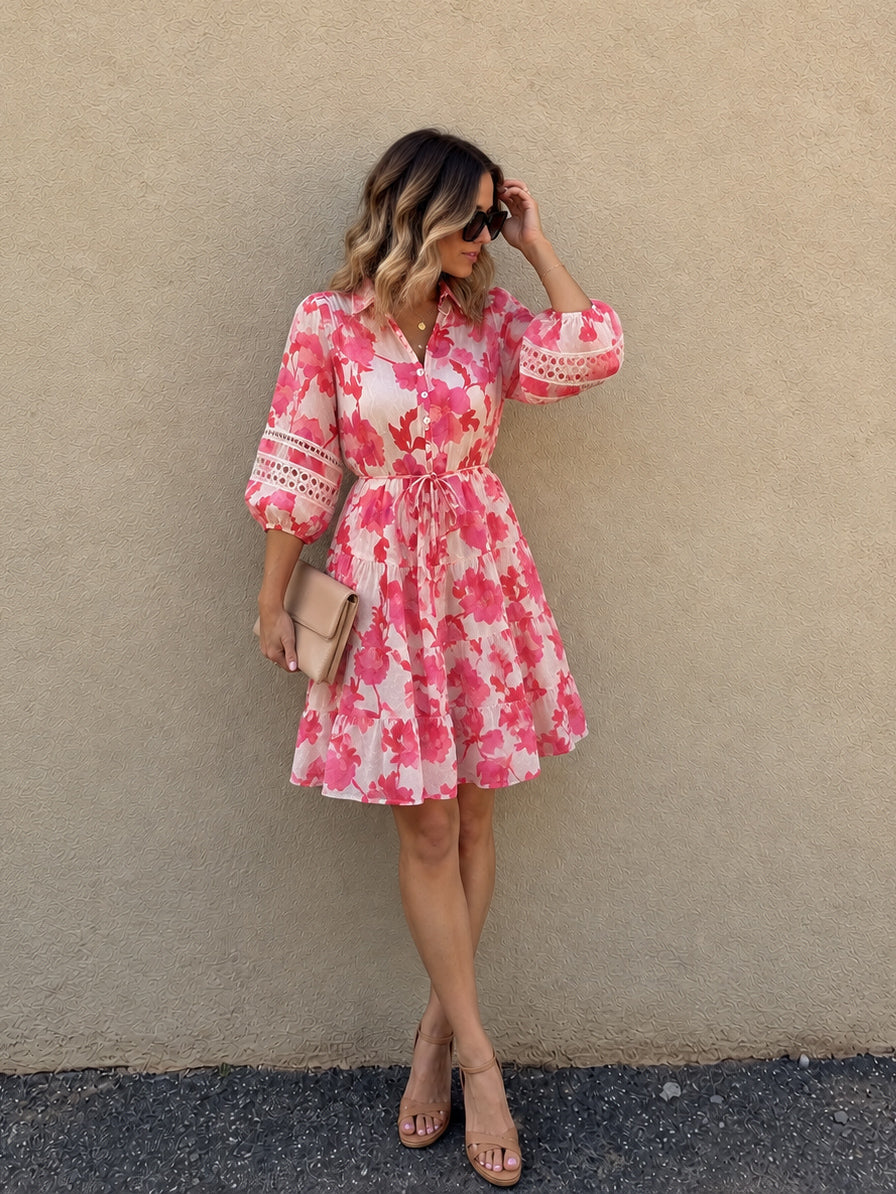 Eden Dress- Pink/Coral Floral