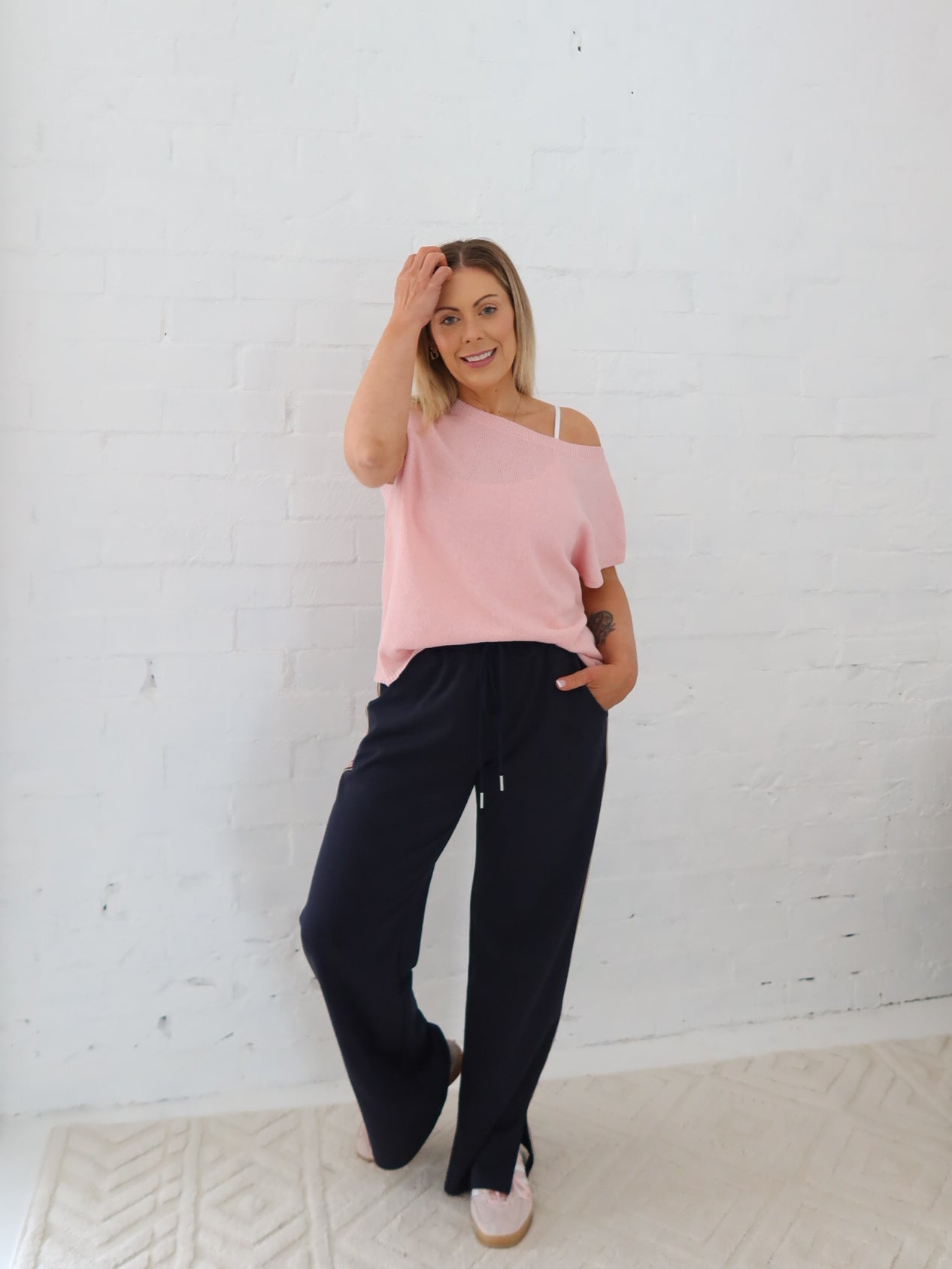 Ella Knit Top- Pink