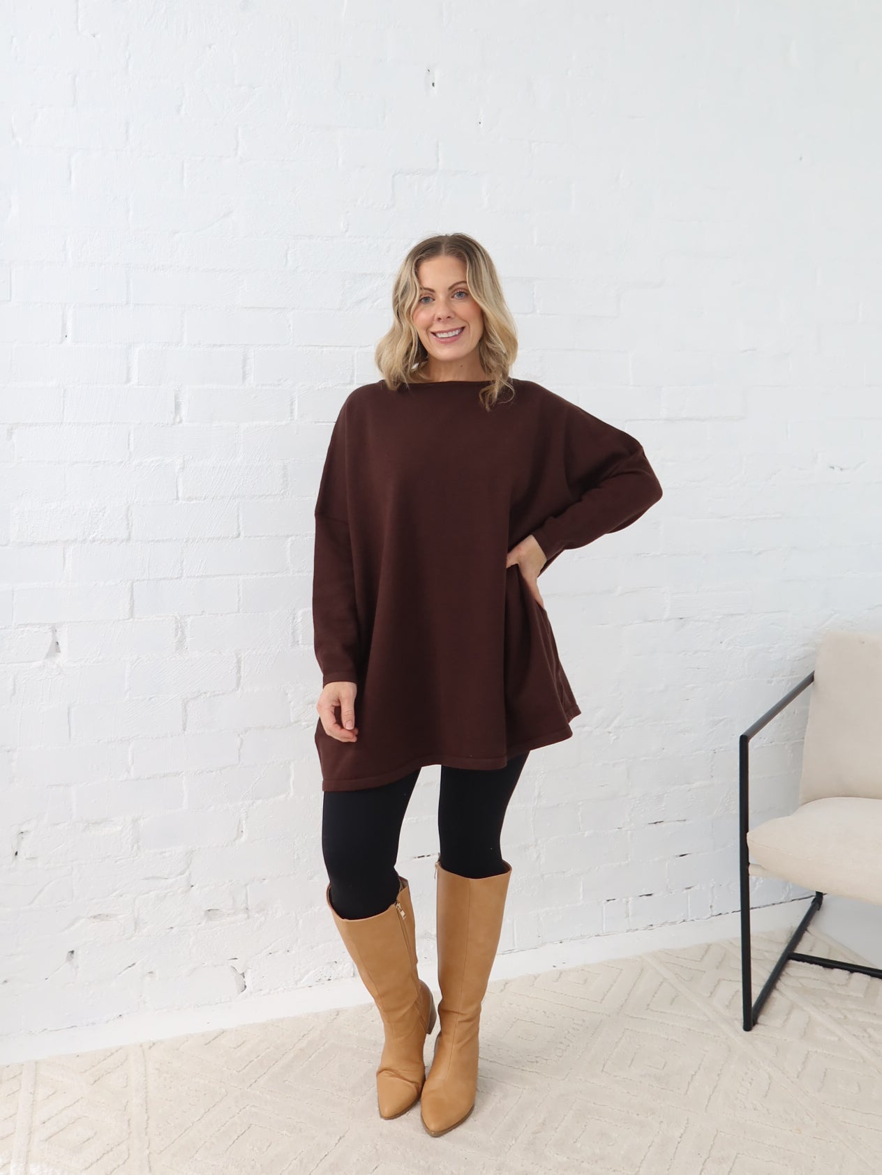 Avery Knit -Chocolate