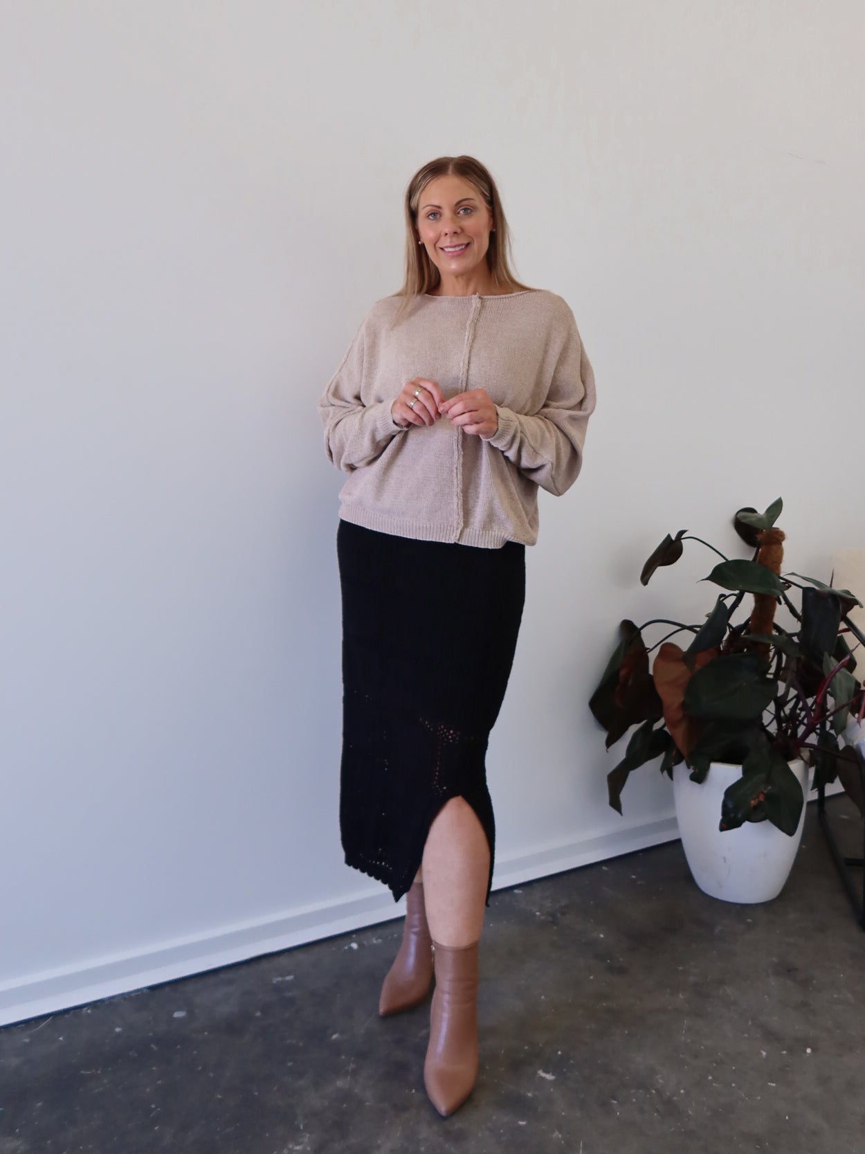 Radiance Crochet Skirt - Black