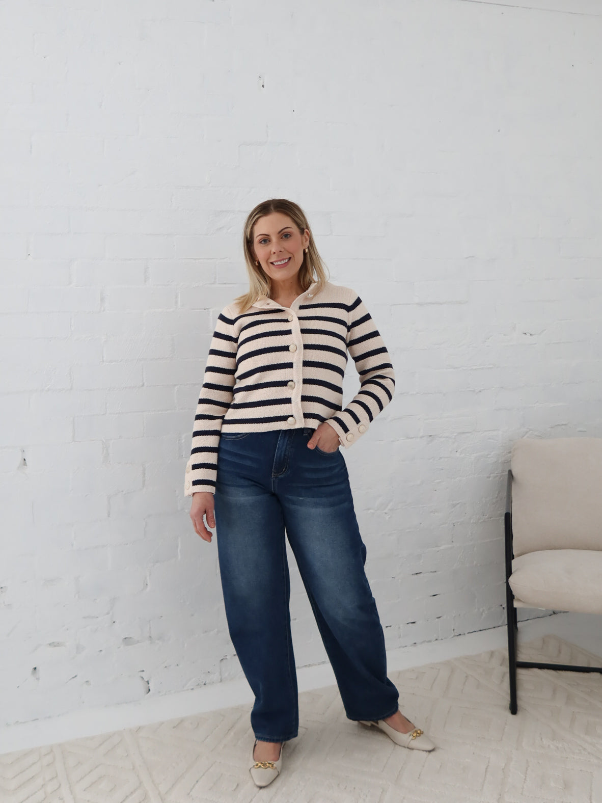 Blanca Cardigan - Navy