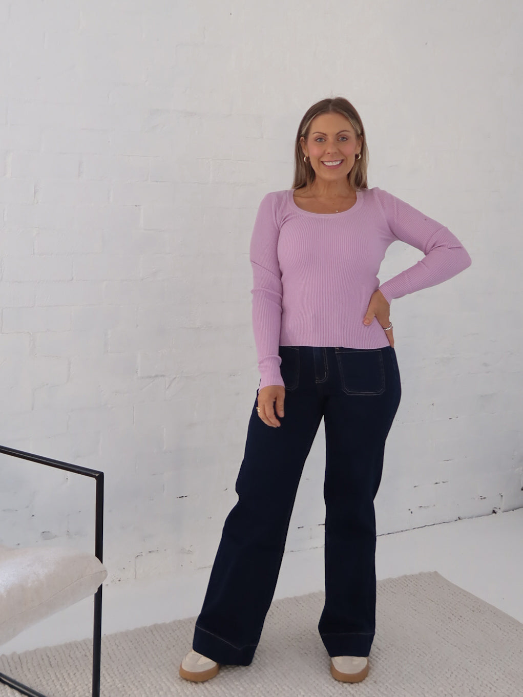 Selma Knit Top - Lilac
