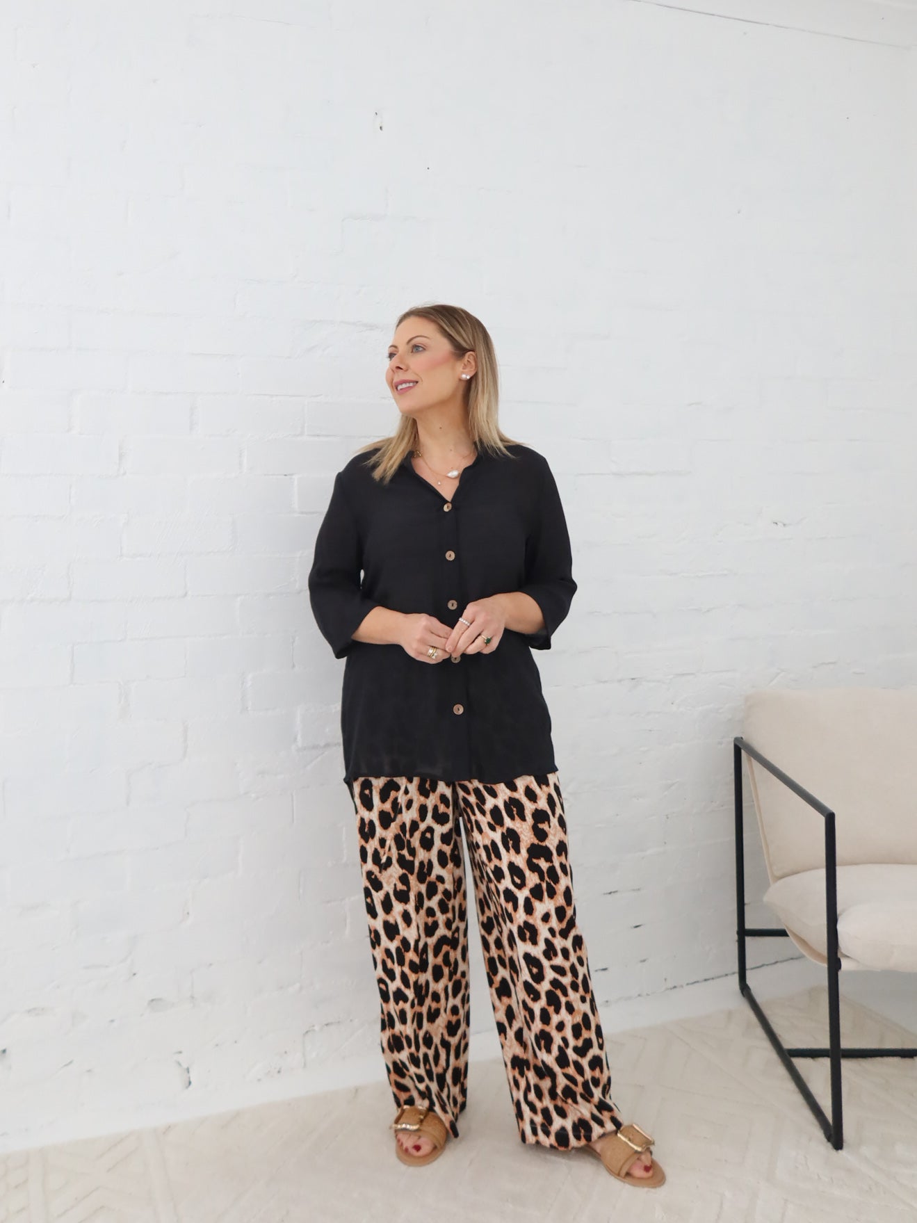 Hadley Pants - Light Leopard
