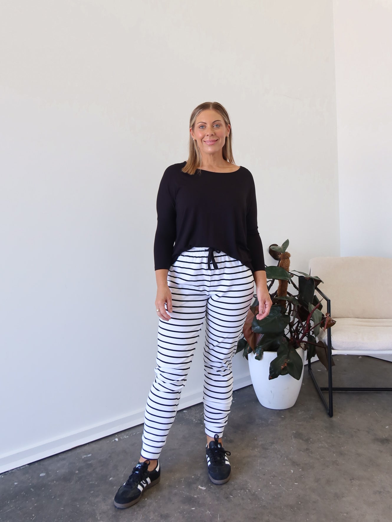 Heidi Pants - White and Black