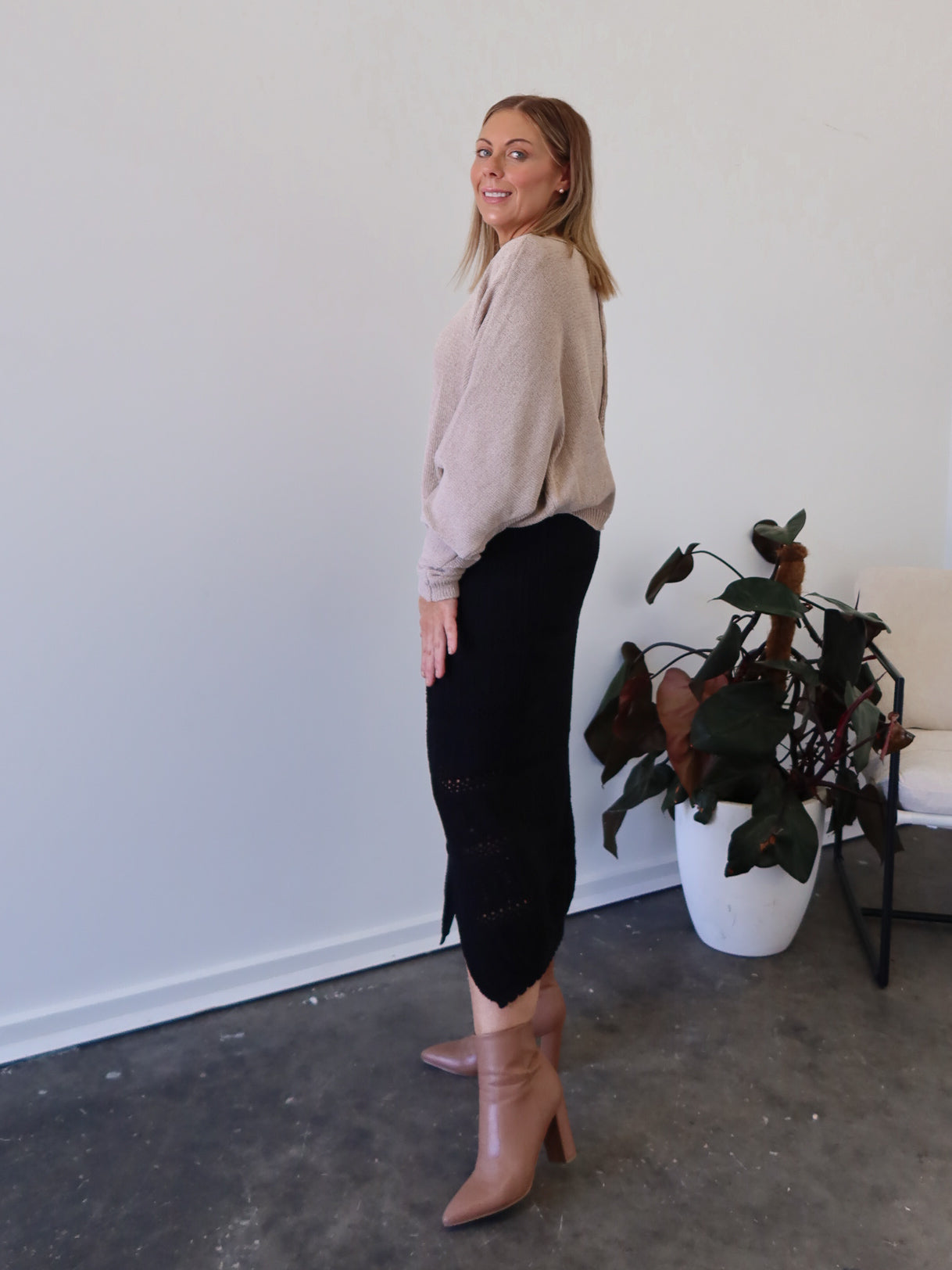 Radiance Crochet Skirt - Black