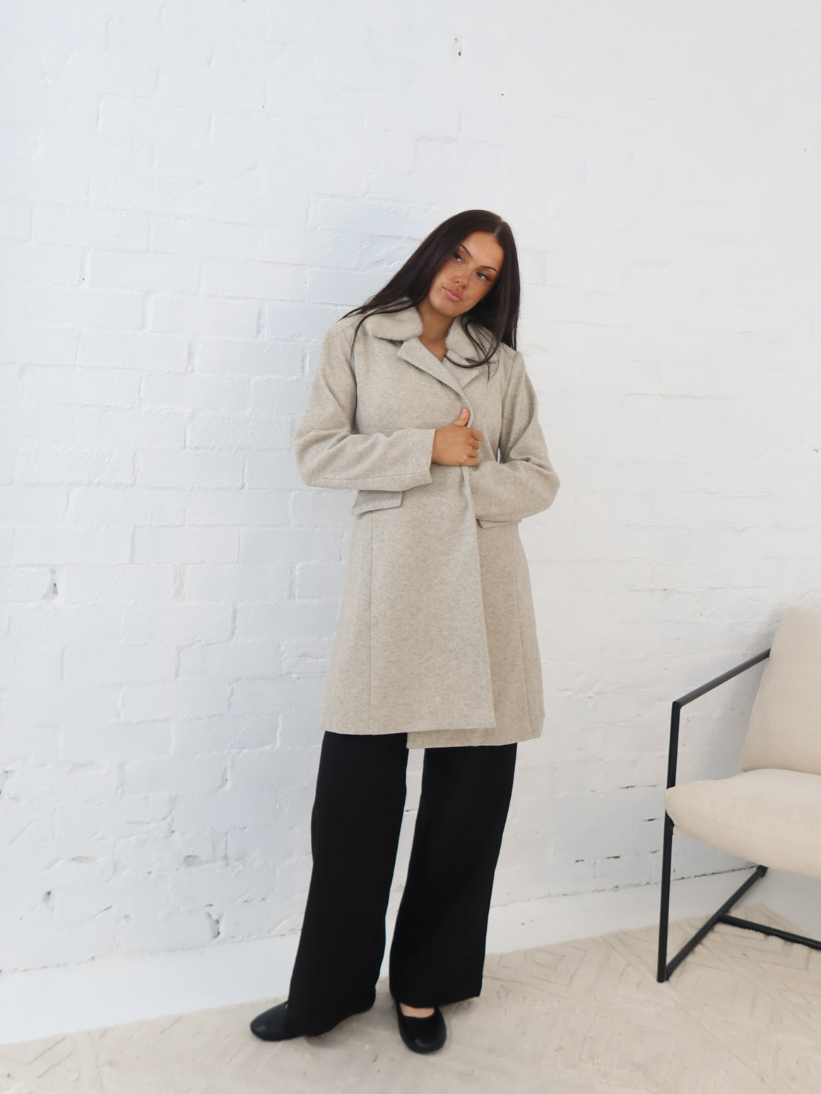 Madrid Coat- Taupe