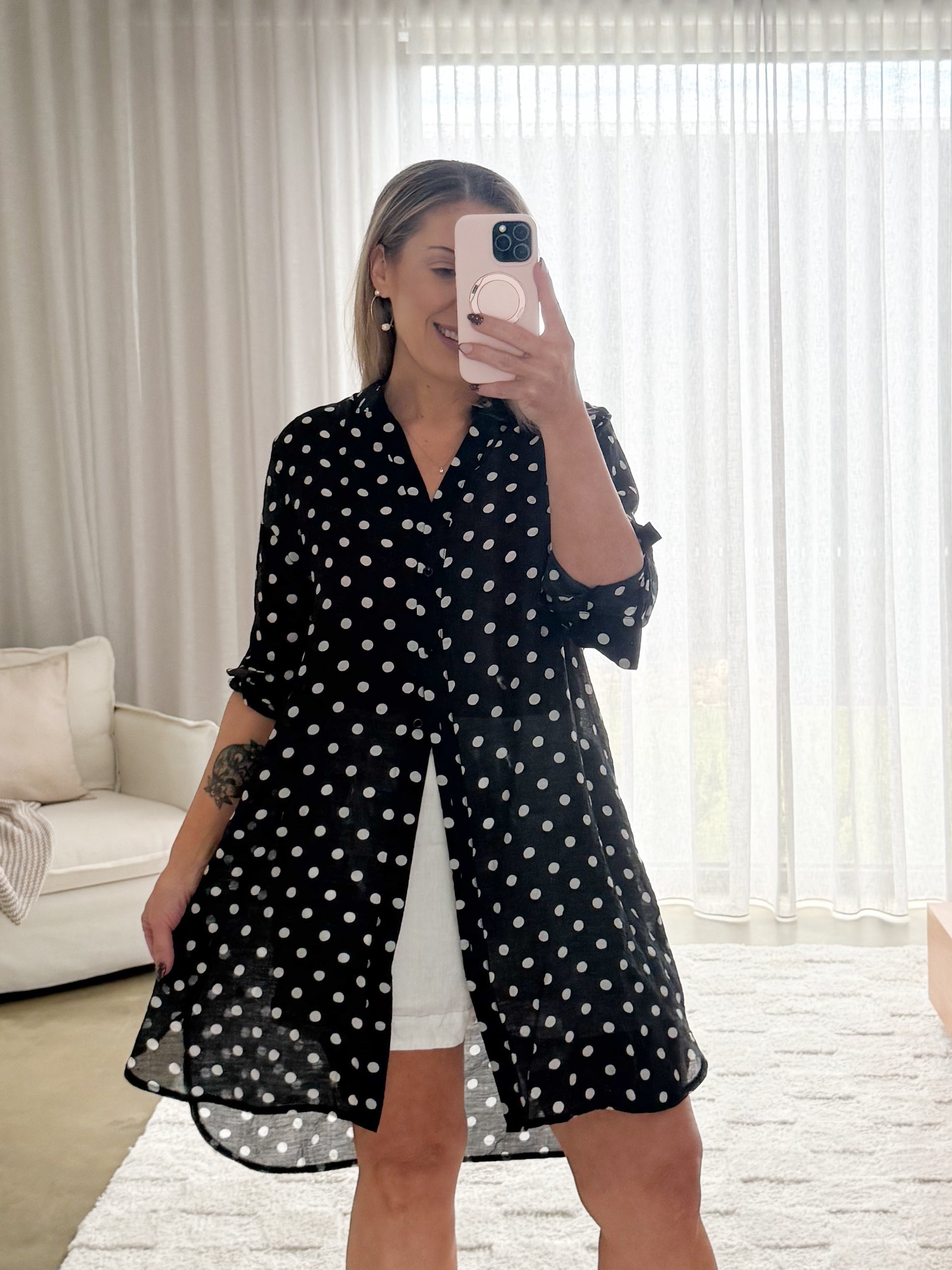 August Shirt- Polka Dot