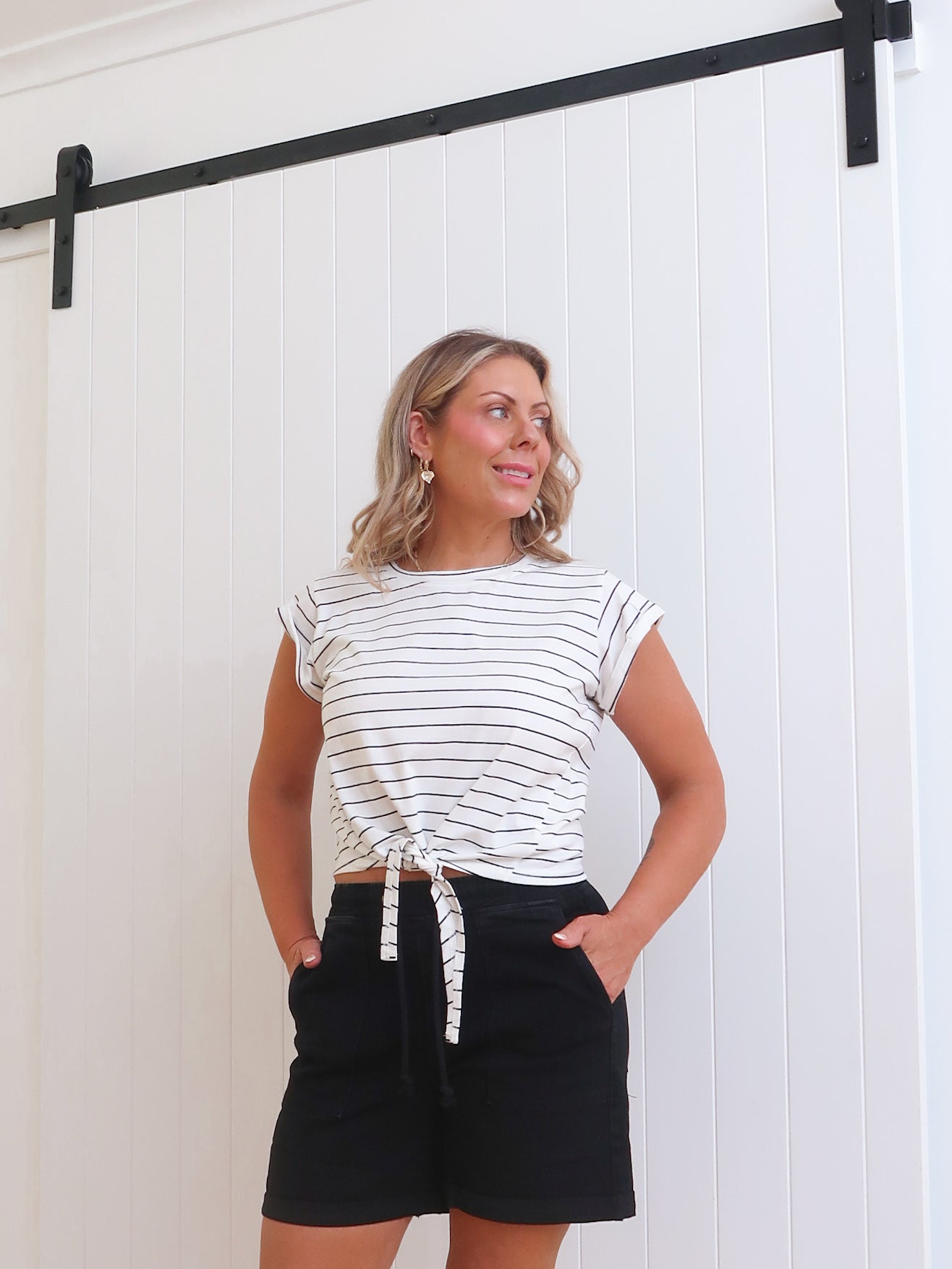 Kane Denim Shorts - Black