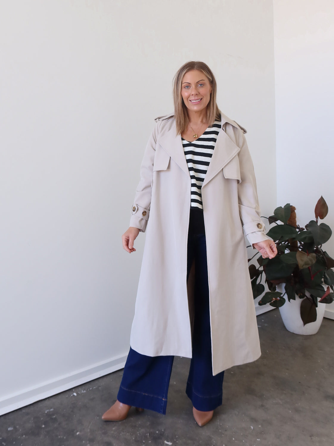 Farrah Trench Coat - Natural