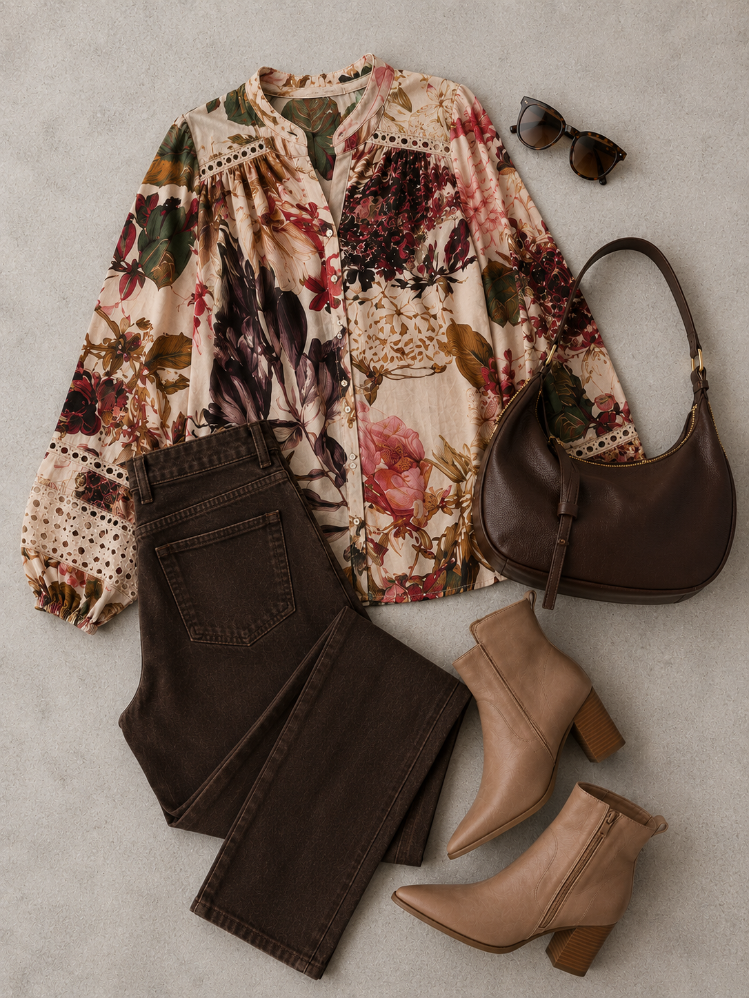 Bloom Shirt- Beige Floral
