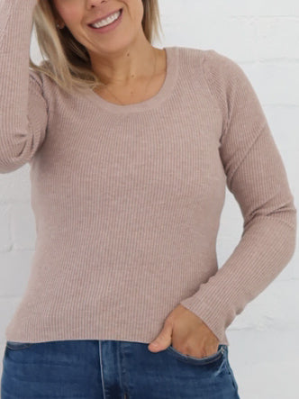 Selma Knit Top - Mocha