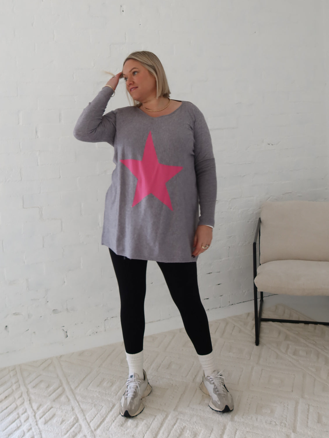Maeve Star Knit - Grey