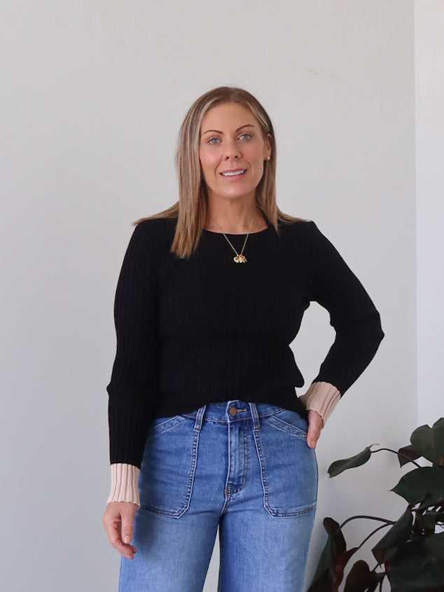Deandra Knit Top - Black