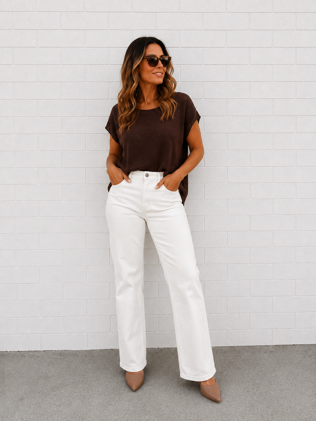 Mariah Knit Top - Chocolate