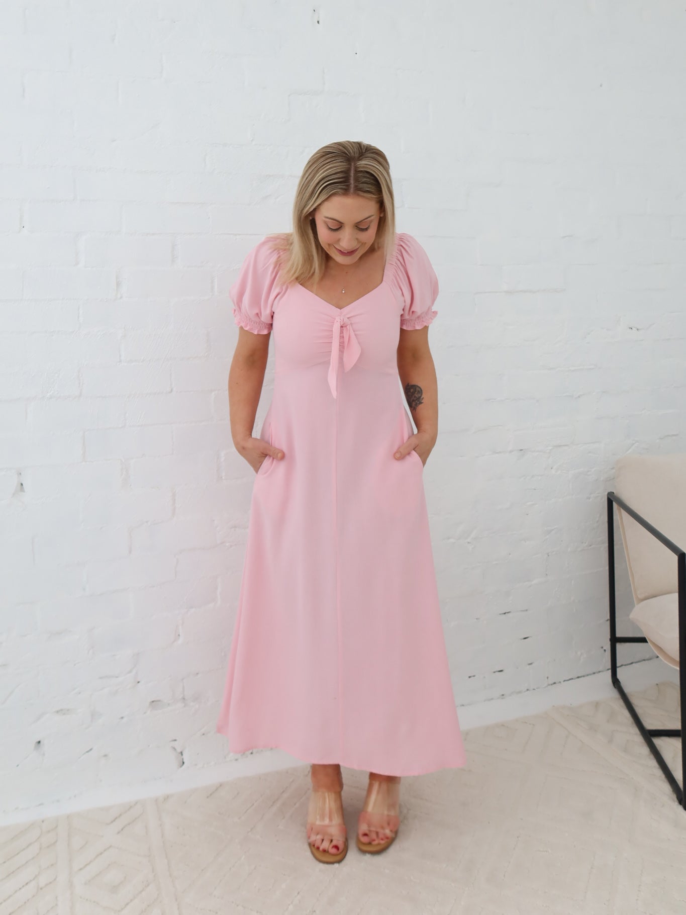 Estella Dress - Powder Pink