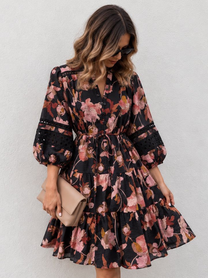 Eden Dress- Black Floral
