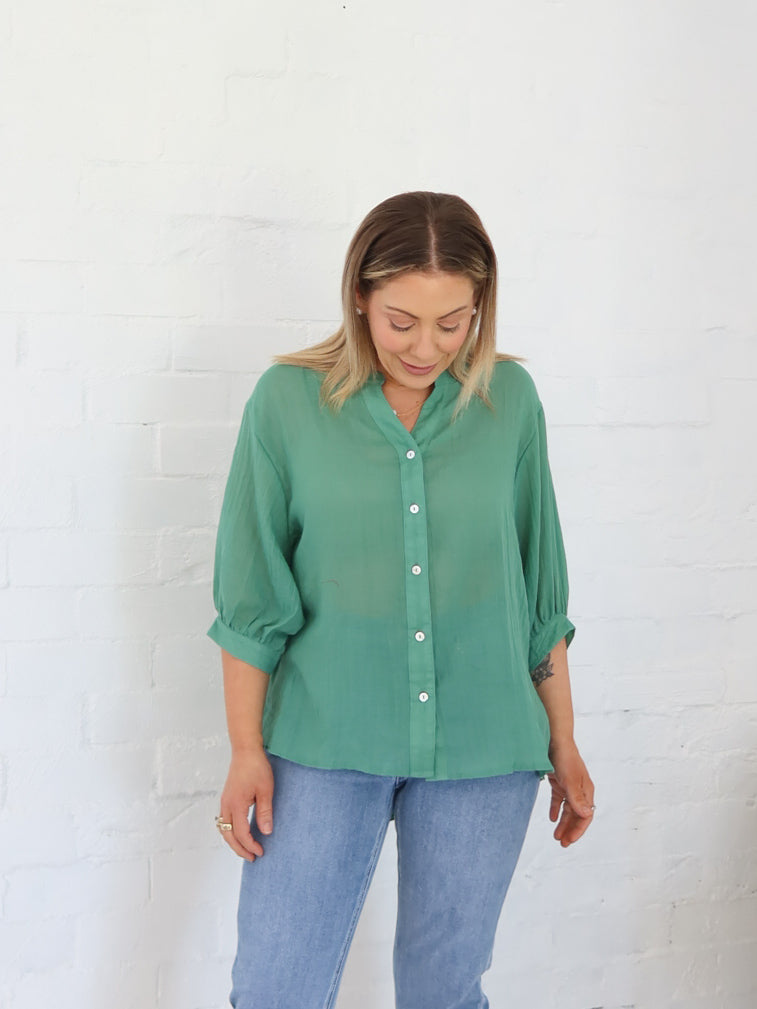 Mimi Blouse - Gumleaf