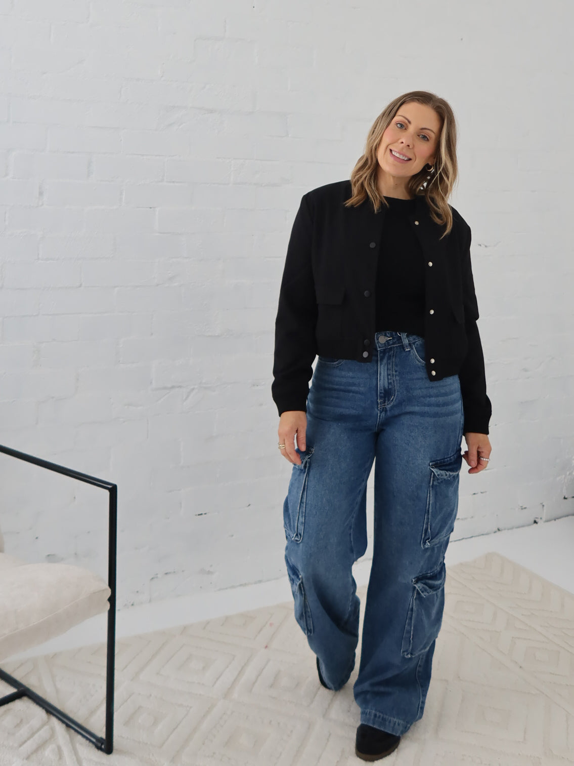 Paxton Cargo Jeans- Dark Blue