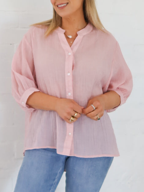 Mimi Blouse - Pale Pink
