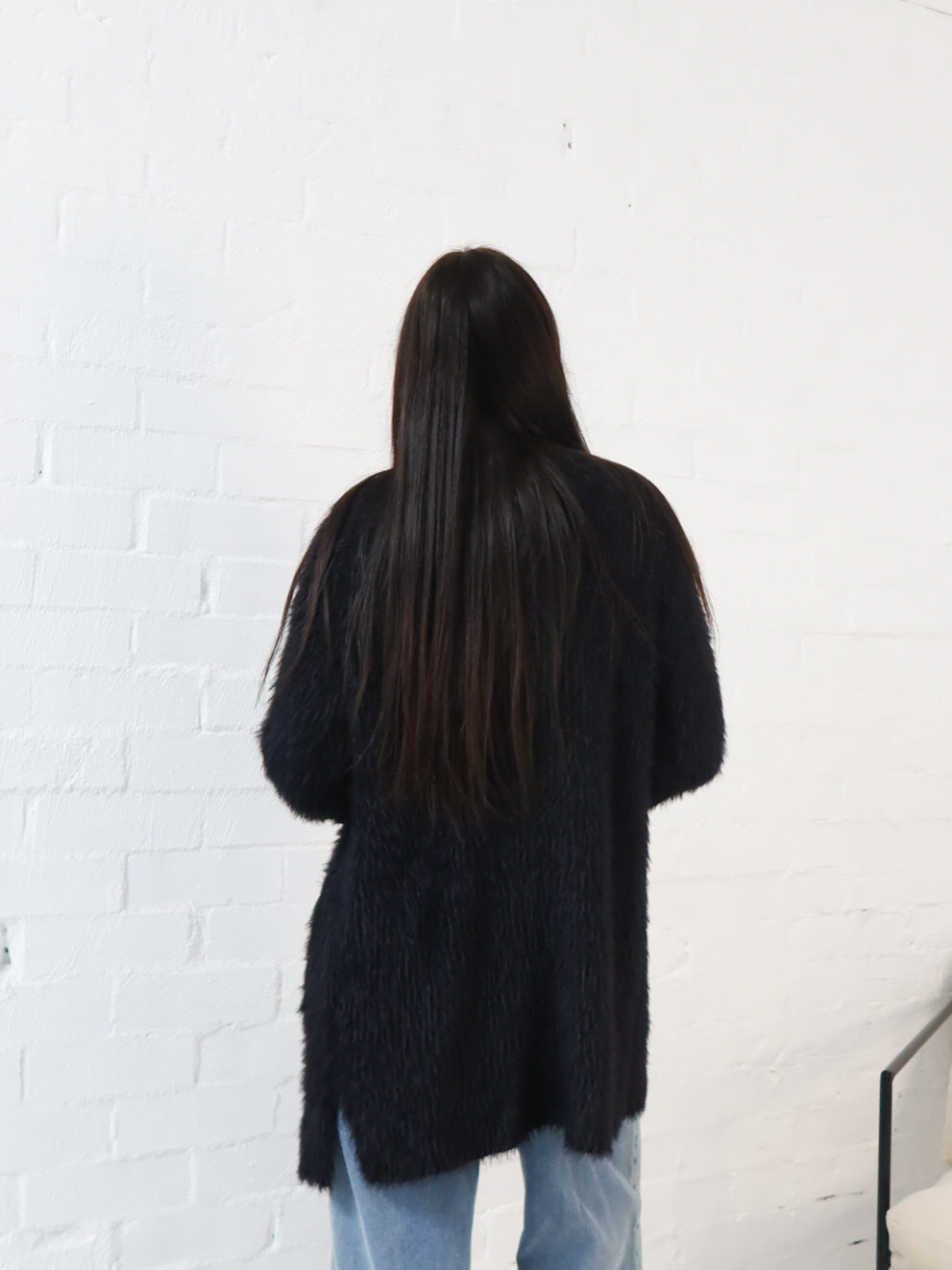 Flossy Cardigan- Black