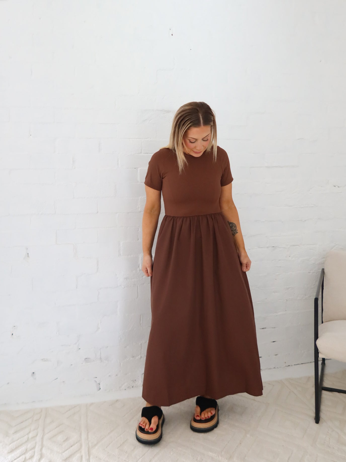 Isla Dress- Walnut