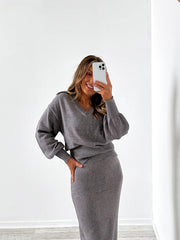 Sasha Knit Top - Grey
