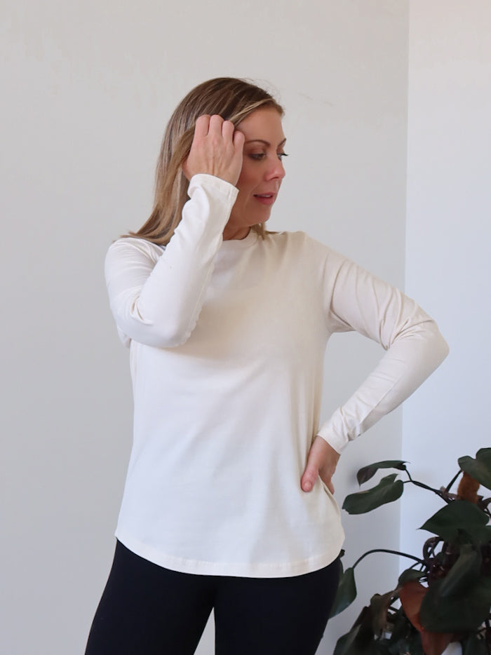 Noni Long Sleeve Tee - Ivory