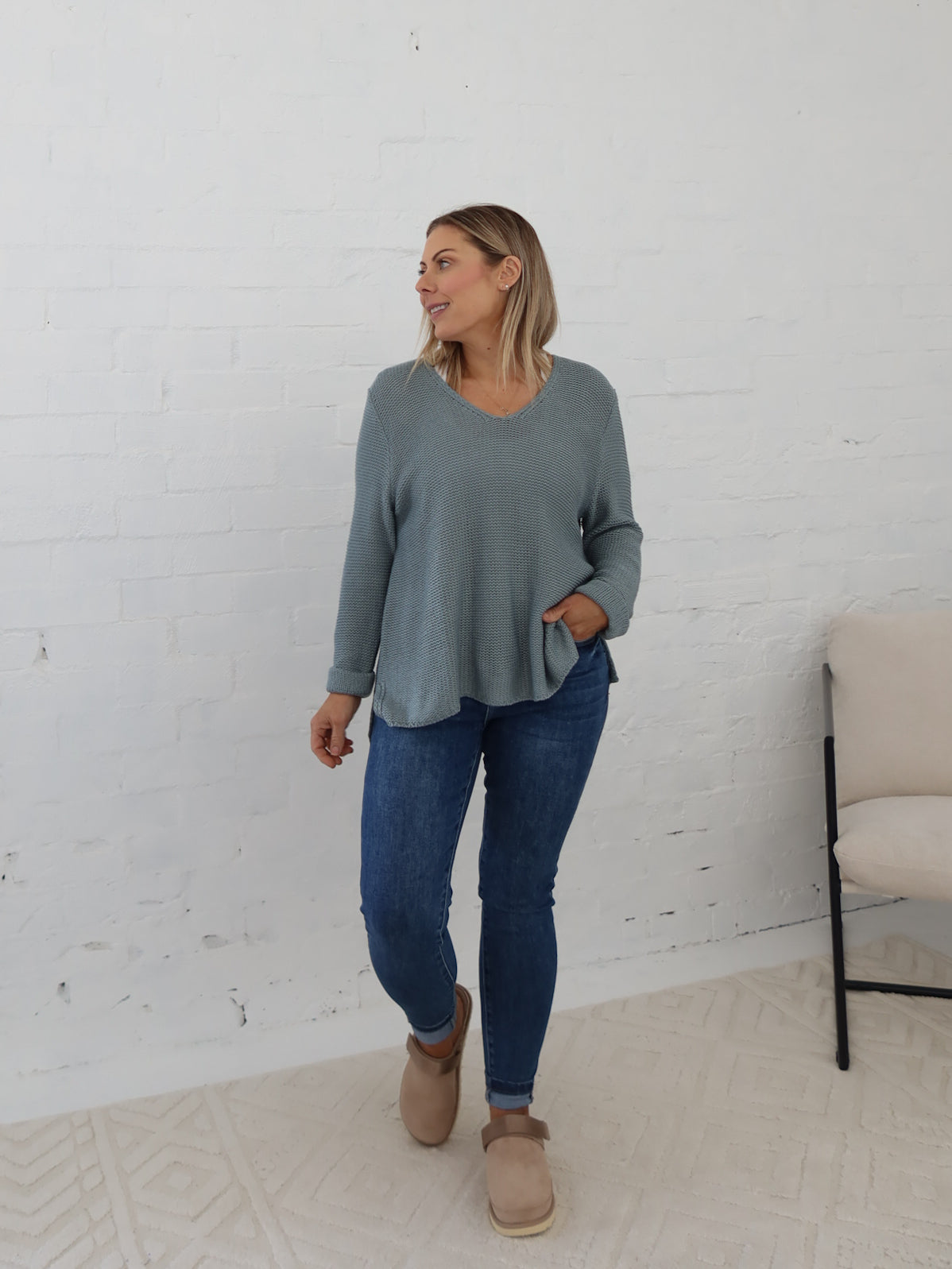 Sailah Knit - Steel Blue