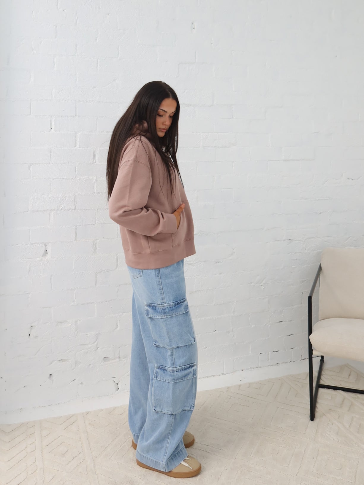 Frankie Hoodie - Hazy Pink