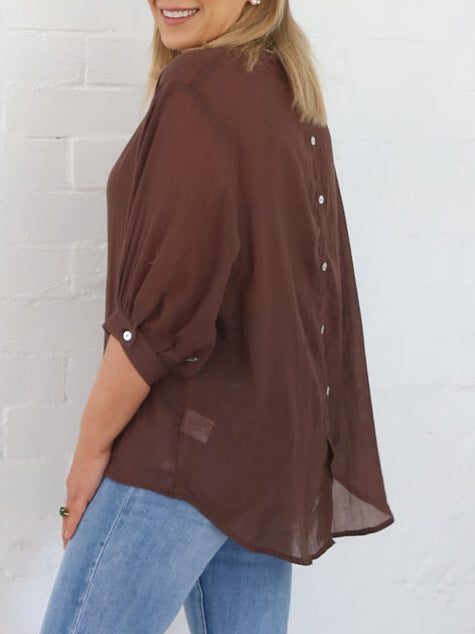 Mimi Blouse - Chocolate
